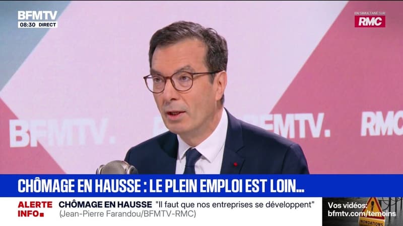 Jean-Pierre Farandou, ministre du Travail: "La France crée des emplois (...) L'économie française résiste"
