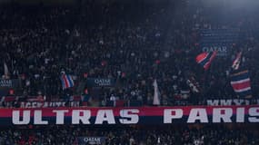 Les supporters du PSG contre Toulouse en L1, février 2023