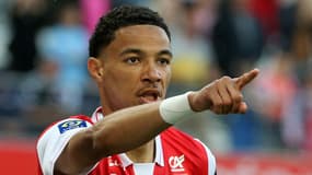 Hugo Ekitike avec le Stade de Reims, le 21 mai 2022