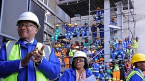 Le président sud-africain Jacob Zuma avait visité le chantier de la centrale de Medupi en 2012, à l'époque où tout allait bien.