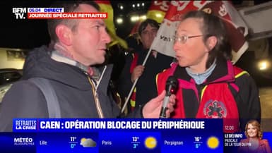 Mobilisation contre la réforme des retraites: le périphérique de Caen bloqué par des manifestants