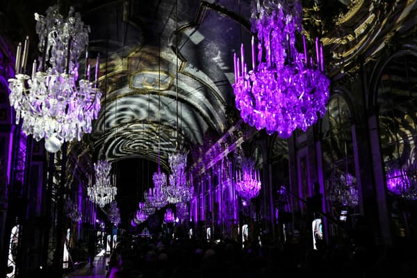Son et lumières pour le concert de Jean-Michel Jarre au château de Versailles, le 25 décembre 2023