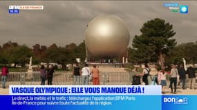 Paris: la vasque olympique, en plein démontage, manque déjà aux passants