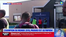 Benjamin Pavard, nouveau défenseur de l'Olympique de Marseille, arrive à Marseille ce mercredi