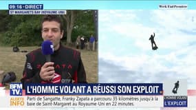 "Je n'avais pas peur, mais un peu de stress." Franky Zapata réagit à son exploit après avoir traversé la Manche sur son Flyboard