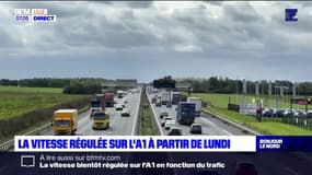 Nord-Pas-de-Calais: la vitesse bientôt régulée sur l'A1 en fonction du trafic
