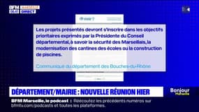 Marseille: nouvelle réunion département/mairie après un clash au sujet de subventions