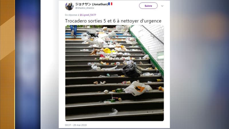 Des déchets ont été déversés dans le métro ce mardi matin.