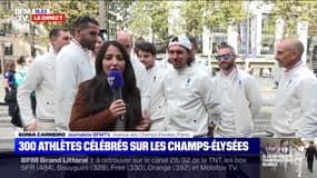 Parade des JO: les champions olympiques de cécifoot fiers “de ce moment de partage” 