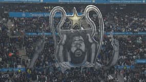 Le tifo de l'OM pour chambrer le PSG sur la Ligue des champions, 31 mars 2024