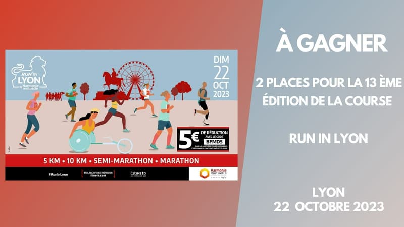 À GAGNER : DEUX DOSSARDS POUR LA COURSE RUN IN LYON BY HARMONIE MUTUELLE