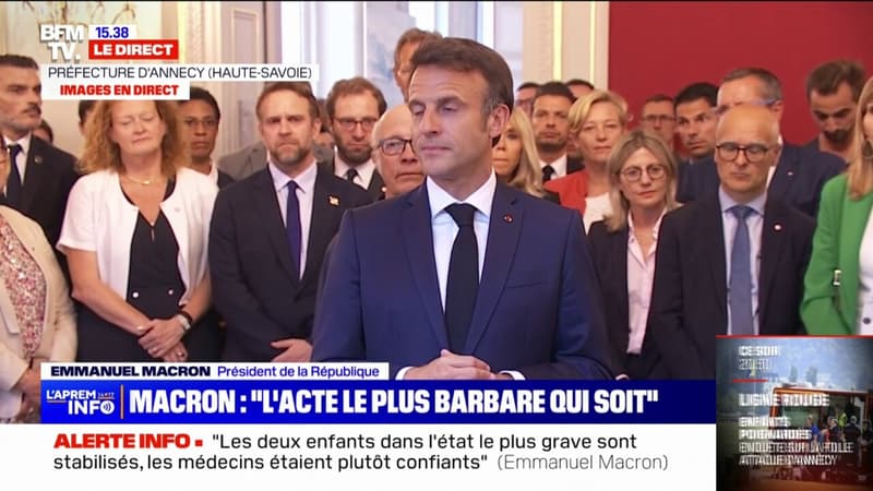 Attaque au couteau à Annecy: Emmanuel Macron affirme que 