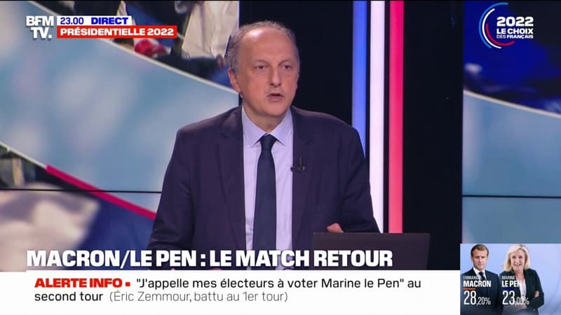 L'écart se réduit entre Marine Le Pen et Jean-Luc Mélenchon, selon notre dernière estimation à 23h