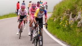 Egan Bernal, Isaac Del Toro et Richard Carapaz lors de la 15e étape, le 25 mai 2025
