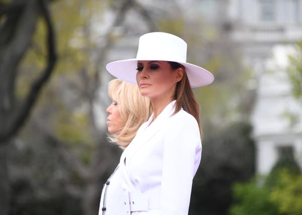 Melania Trump et Brigitte Macron, mardi 24 avril à Washington
