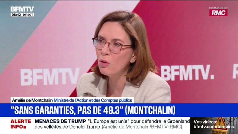 Budget: "On préférera perdre notre poste que d'emmener le pays dans le vide", déclare Amélie de Montchalin, ministre de l’Action et des Comptes publics