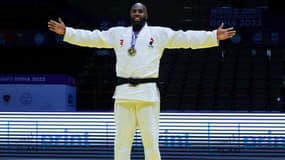 Teddy Riner champion du monde à Doha.