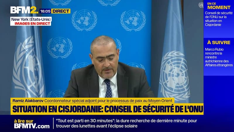 "La Cisjordanie est proche du point de rupture", alerte l’ONU