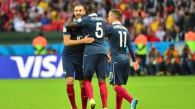 Mamadou Sakho, Karim Benzema et Antoine Griezmann lors du Mondial 2014