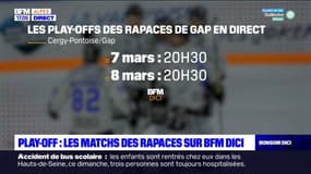 Play-off: les matchs des Rapaces sur BFM DICI