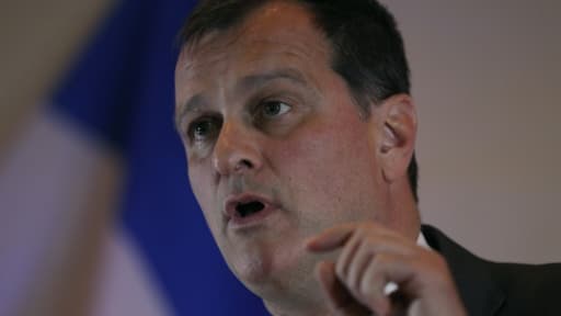 Le vice-président du Front national, Louis Aliot, candidat aux régionales de décembre, à Perpignan le 25 mars 2015