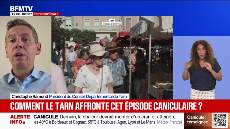 Canicule: "Les acteurs sur le terrain sont mobilisés depuis de nombreux jours", assure Christophe Ramond, président du Conseil départemental du Tarn