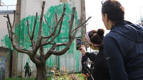 Un graffiti de l'artiste Banksy apparu à Londres dans la nuit de dimanche au lundi 18 mars 2024