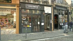 La boucherie L'Esquermoise, vandalisée dans la nuit du 14 au 15 mai 2018. 