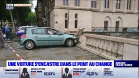 Paris: une voiture s'encastre dans le Pont au Change après un refus d'obtempérer