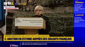 Catherine Vautrin aux soldats français en Estonie: "Vous êtes au cœur de cette guerre hybride que nous voyons se déployer sous nos yeux"