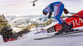 Cyprien Sarrazin, à Kitzbuhel le 16 janvier 2024