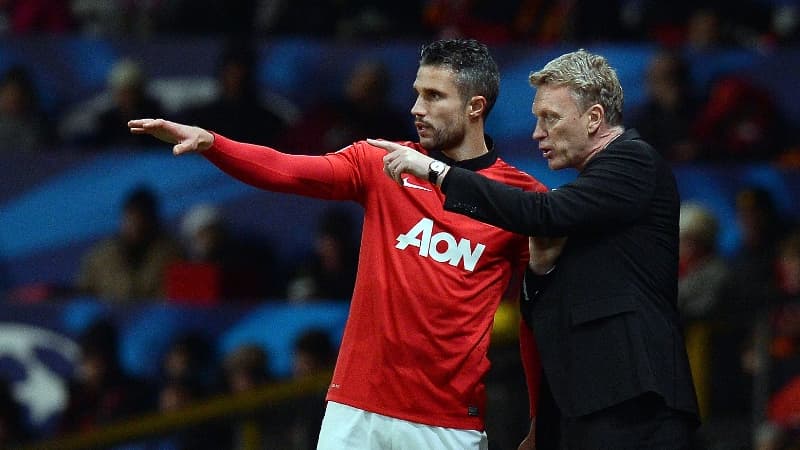 Robin van Persie et David Moyes