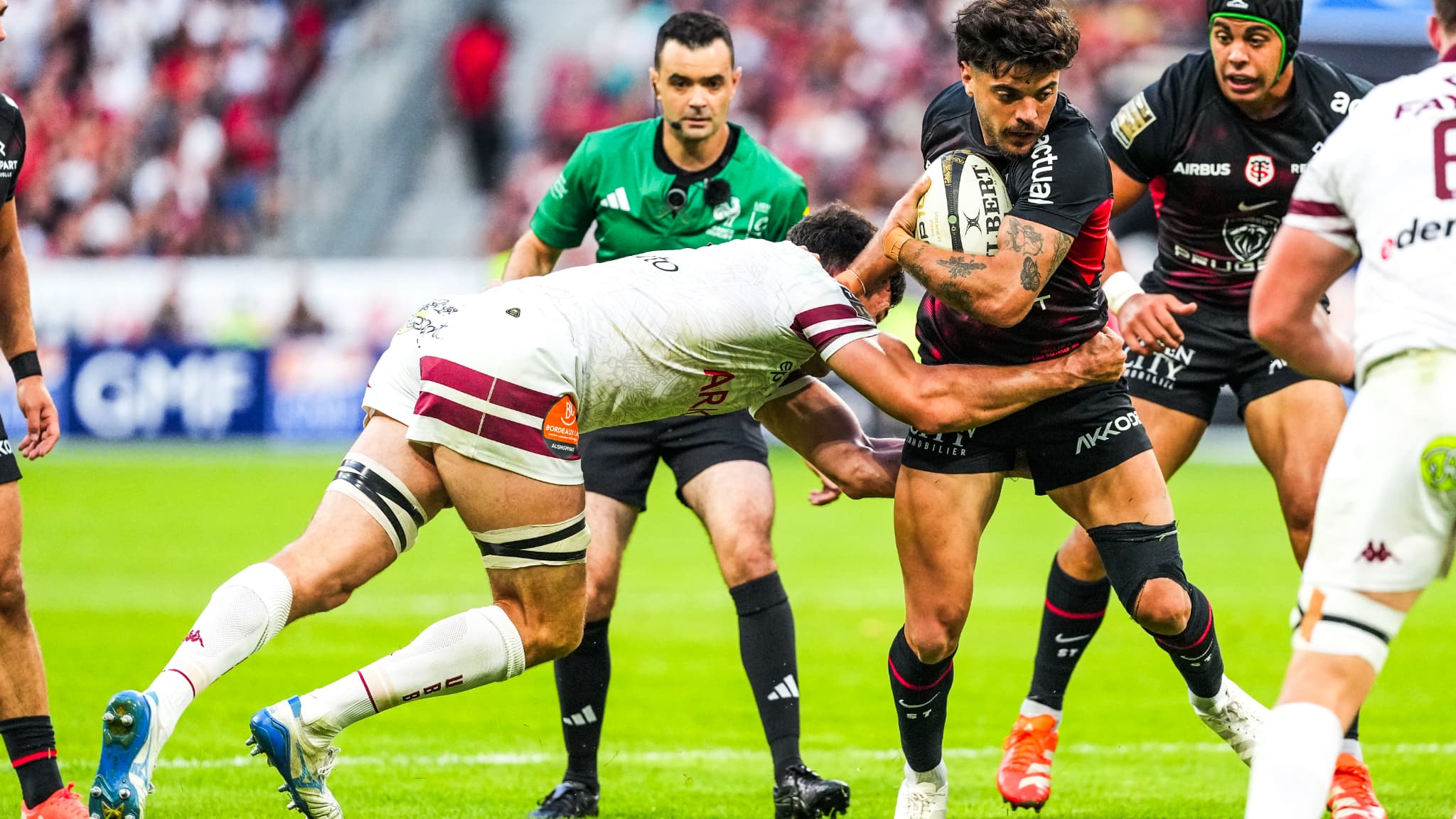 Romain Ntamack lors de la finale de Top 14, le 28 juin 2025.