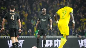 Danilo Pereira, lors du match entre Nantes et le PSG