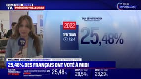 Présidentielle: la participation au premier tour s'élève à 25,48% à 12h