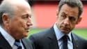 Sepp Blatter et Nicolas Sarkozy en 2008 