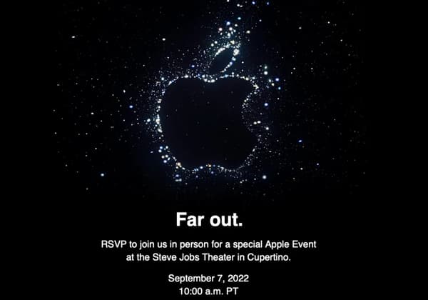 L'invitation envoyée par Apple à la presse ce 24 août 2022