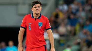 Harry Maguire lors du match Ukraine-Angleterre, le 09/09/2023
