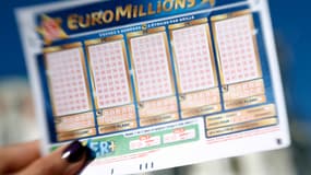 Un ticket d'Euromillions, photo prise en 2012