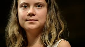 La militante suédoise du climat Greta Thunberg au théâtre du Chatelet à Paris, en marge du sommet "pour un nouveau pacte financier" face au réchauffement climatique, lundi 22 juin 2033 à Paris
