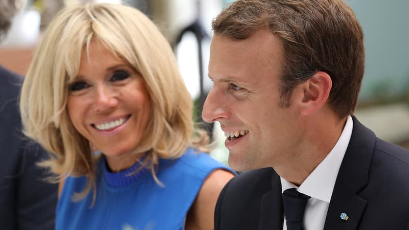 Emmanuel Macron et son épouse Brigitte.