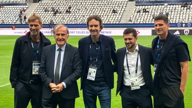 Les dirigeants du Paris FC présents à Jean-Bouin, le 31 août 2025.