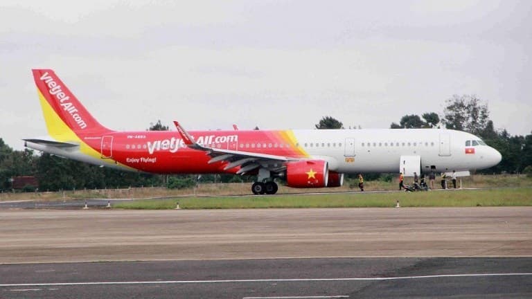 Six passagers ont été légèrement blessés après l'atterrissage difficile d'un avion de la compagnie VietJet.