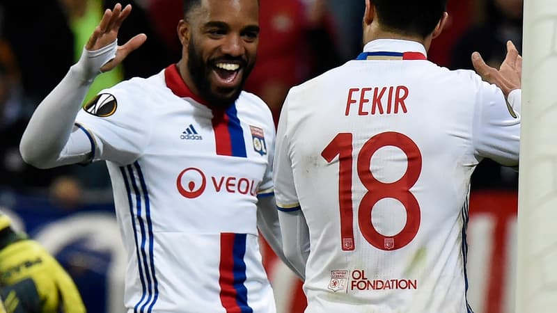 Alexandre Lacazette et Nabil Fekir