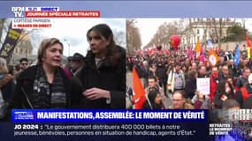 Retraites: "Il y a eu un rapt démocratique depuis le début" déplore une manifestante à Paris 