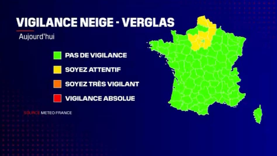 La vigilance jaune pour ce vendredi 2 décembre 2022