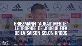 Griezmann "aurait mérité" le trophée de joueur Fifa de la saison selon Kroos