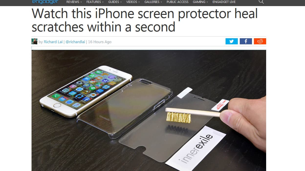 Watch this iPhone screen protector heal scratches within a second