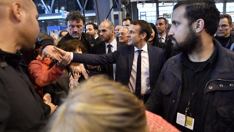 Alexandre Benalla et Emmanuel Macron. 