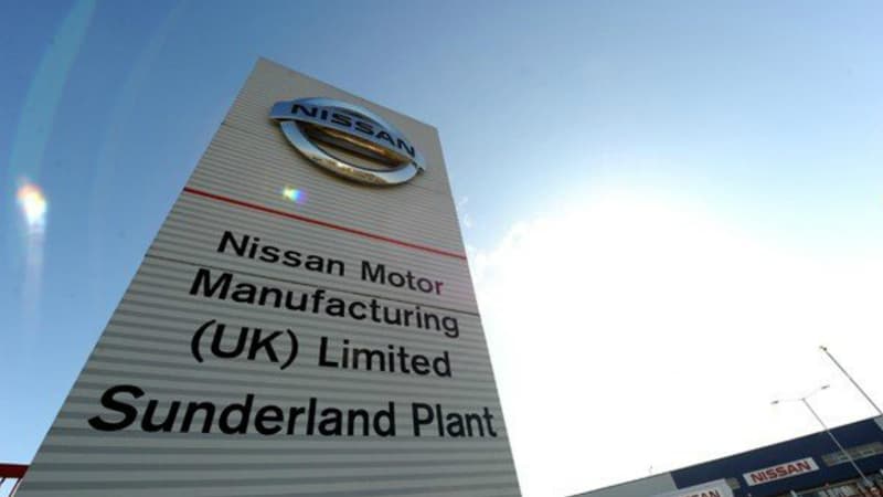 Façade de l'usine Nissan de Sunderland, en Angleterre.